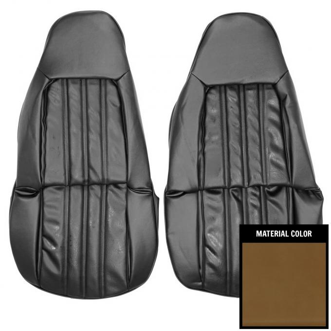 PUI Interiors 1974-1975 Chevrolet Malibu/Laguna Saddle Front Swivel Bucket Seat Covers 74AS36U