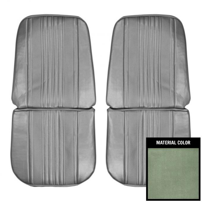PUI Interiors 1970 Chevrolet Chevelle Dark Metalic Green Front Bucket Seat Covers 70AS24U