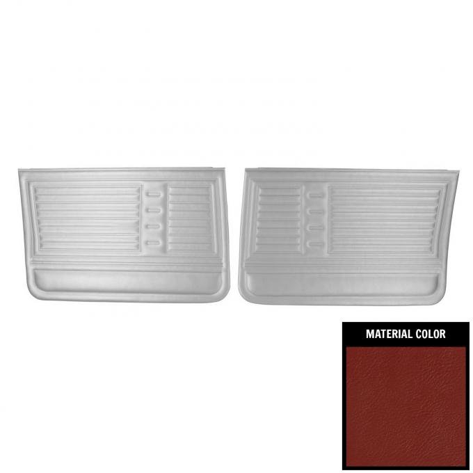 PUI Interiors 1967 Chevrolet Chevelle 4 Door Hardtop Red Front Door Panels 67AD4D30FC