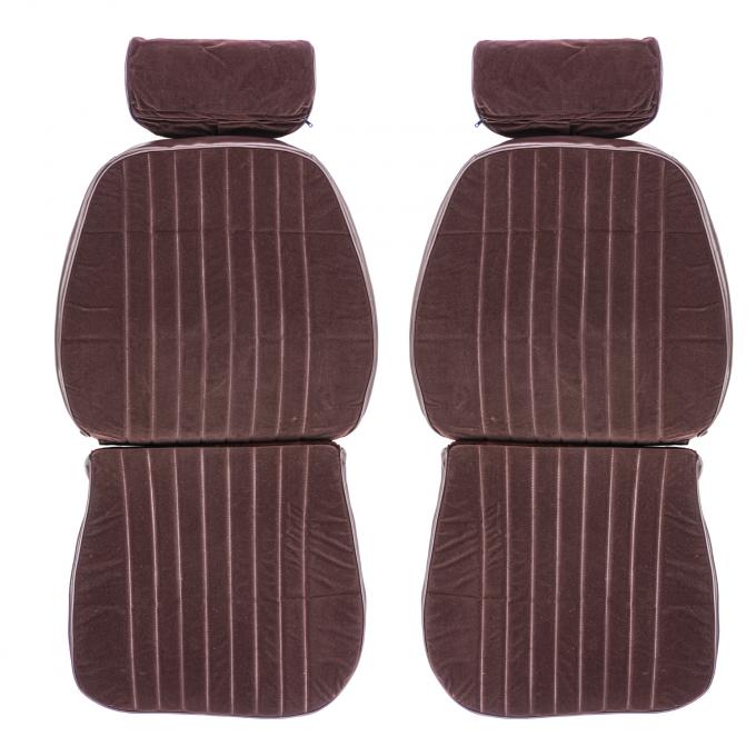 PUI Interiors 1986-1988 Chevrolet Monte Carlo Maroon Cloth Front Bucket Seat Covers 86MSC01U