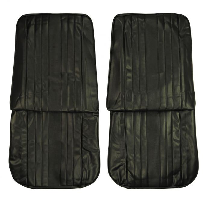 PUI Interiors 1969 Chevrolet Chevelle Black Front Bucket Seat Covers 69AS10U