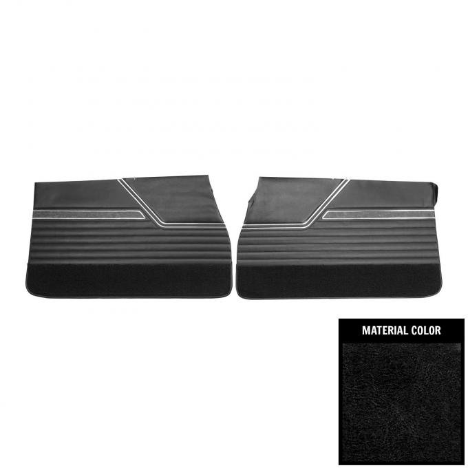 PUI Interiors 1970 Oldsmobile Cutlass "S" Black Front Door Panels 70CD102