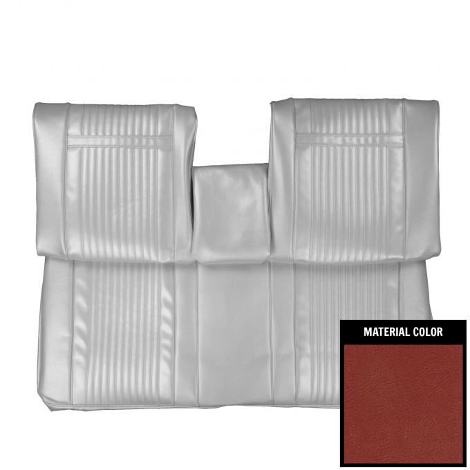 PUI Interiors 1966 Pontiac Grand Prix Hardtop Metallic Red Rear Bench Seat Cover 66PS08C