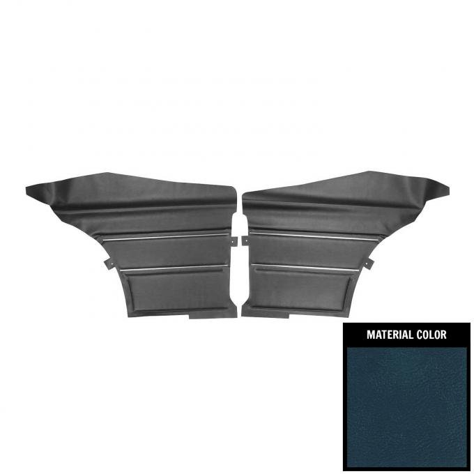 PUI Interiors 1969 Pontiac GTO/Lemans Hardtop Dark Blue Gold Edition Rear Door Panels DO452C