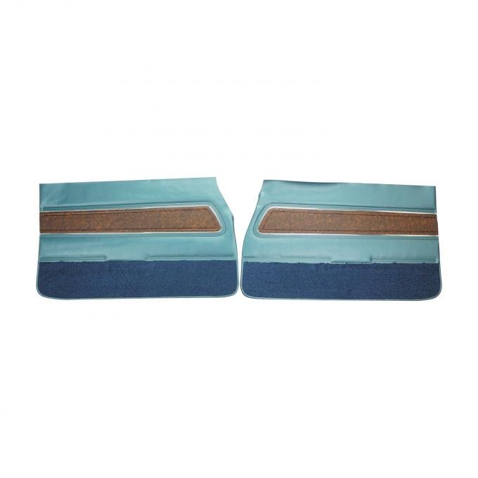 PUI Interiors 1970 Oldsmobile Cutlass Supreme Medium Blue Front Door Panels 70CD171