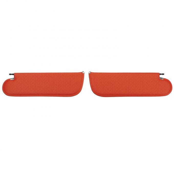 PUI Interiors 1971-1972 Chevelle/GTO/Cutlass/Skylark/Nova Bright Red Perforated Sun Visors SV6102BC