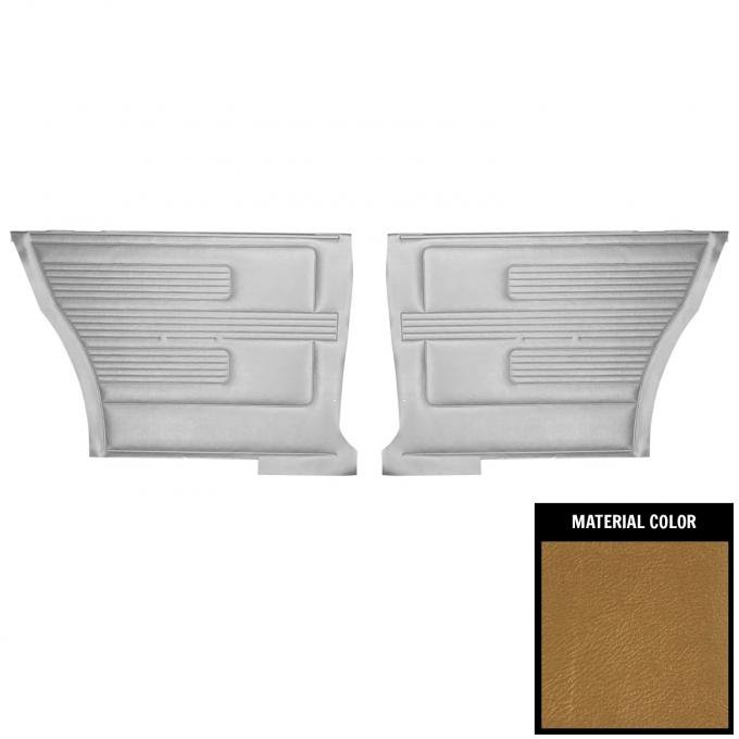 PUI Interiors 1967 Pontiac GTO/Lemans Hardtop Gold Rear Door Panels D435C