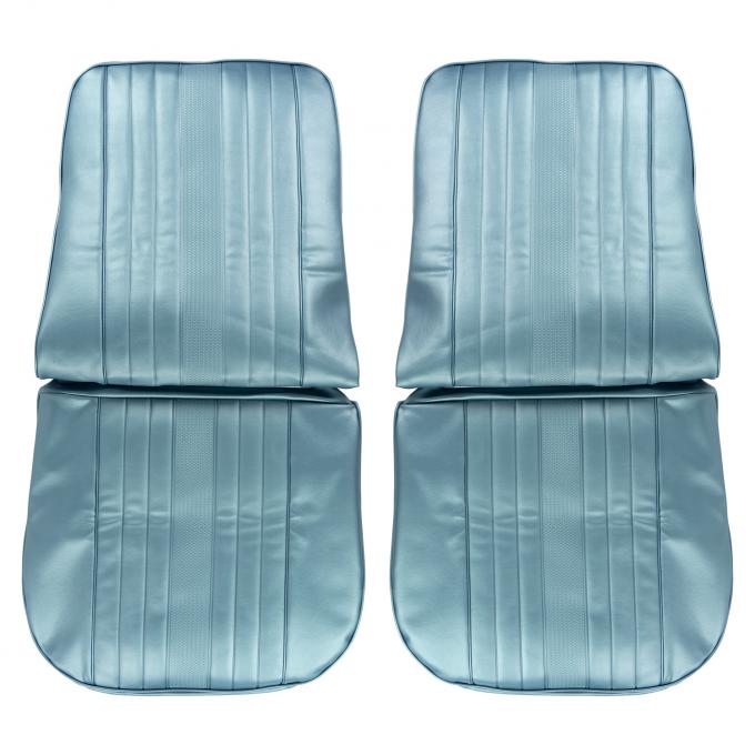 PUI Interiors 1969 Chevrolet Chevelle Light Blue Front Bucket Seat Covers 69AS12U