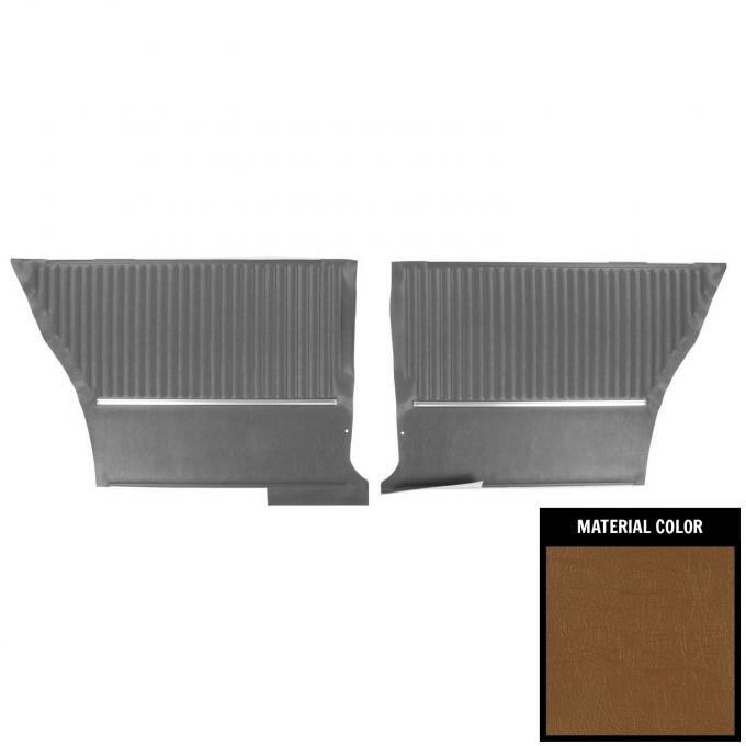 PUI Interiors 1964 Chevelle Hardtop Saddle Pre-Assembled Gold Edition Rear Door Panels PDO306C