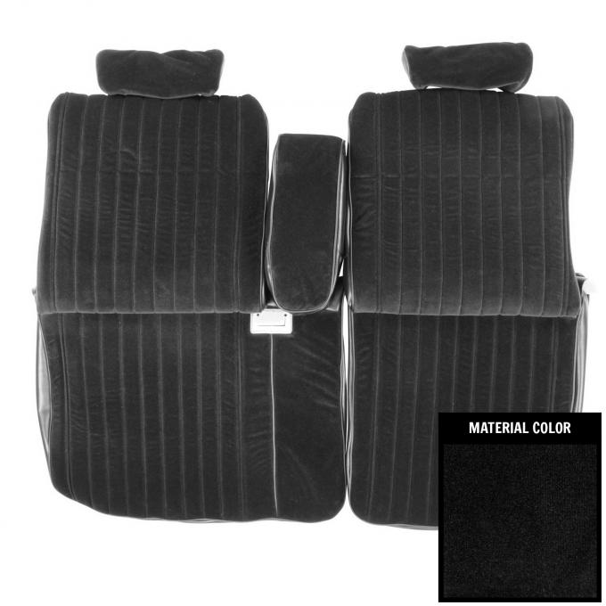 PUI Interiors 1986 Chevrolet Monte Carlo 55/45 Maroon Front Bench Seat Cover W/Arm Rest 86MSC01B