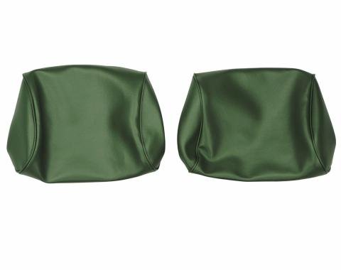 PUI Interiors 1969-1970 GM A/X Body Dark Metallic Green Bench Seat Head Rest Covers 69AH24B