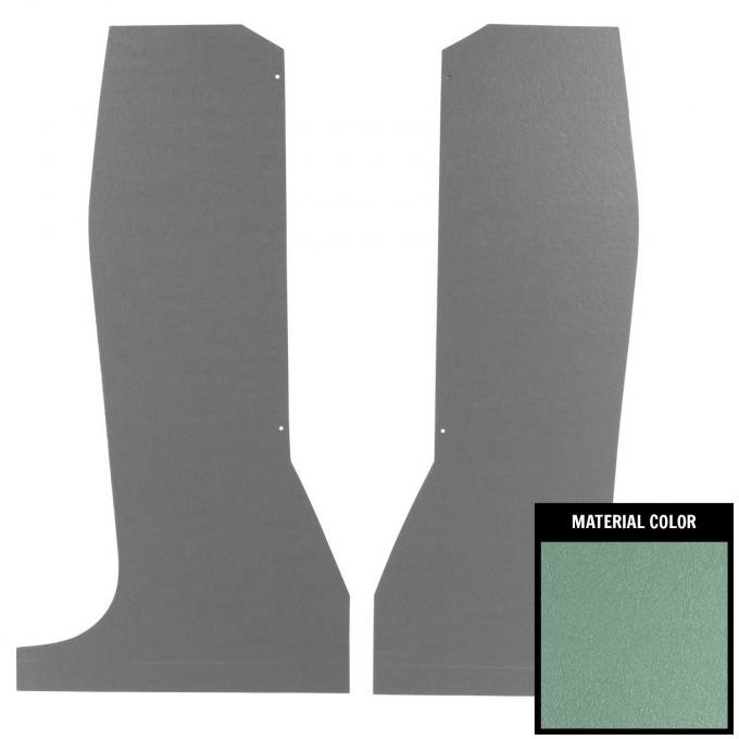 PUI Interiors 1964-1967 Chevrolet El Camino Aqua Rear Seat Trim Panels 64ECTP74