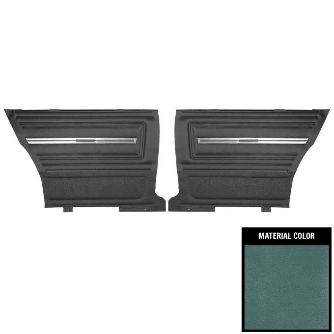 PUI Interiors 1966 Chevrolet Chevelle Hardtop 2 Tone Light Blue Rear Door Panels D287C