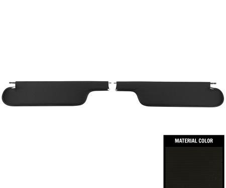 PUI Interiors 1968-1970 Chevrolet Chevelle/El Camino Black Perforated Sun Visors SV5100BC