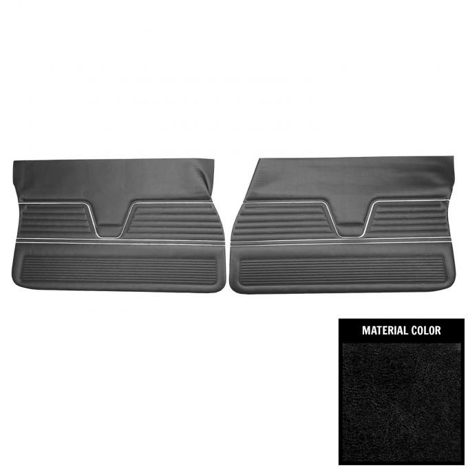 PUI Interiors 1969 Chevrolet Chevelle 2-Door Sedan Black Front Door Panels D250T
