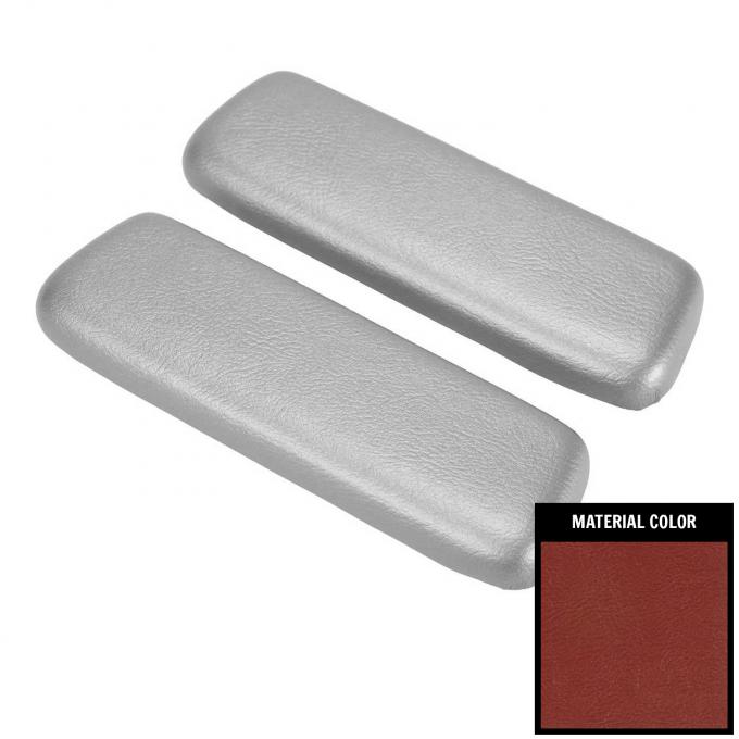 PUI Interiors 1965-1966 Pontiac GTO/Tempest Metallic Red Rear Arm Rest Pads ARP2-08