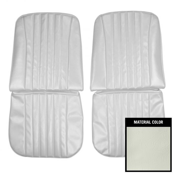 PUI Interiors 1968 Chevrolet Chevelle White Front Bucket Seat Covers 68AS37U