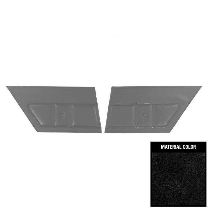 PUI Interiors 1974-1976 Chevrolet Malibu/Classic Hardtop Black Door Panels 74AD10C