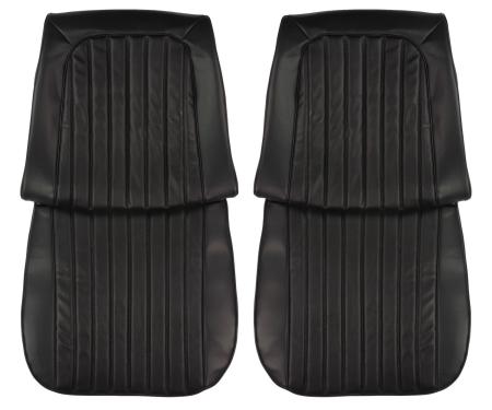PUI Interiors 1972 Pontiac GTO/LeMans Sport Black Front Bucket Seat Covers 72GS10U