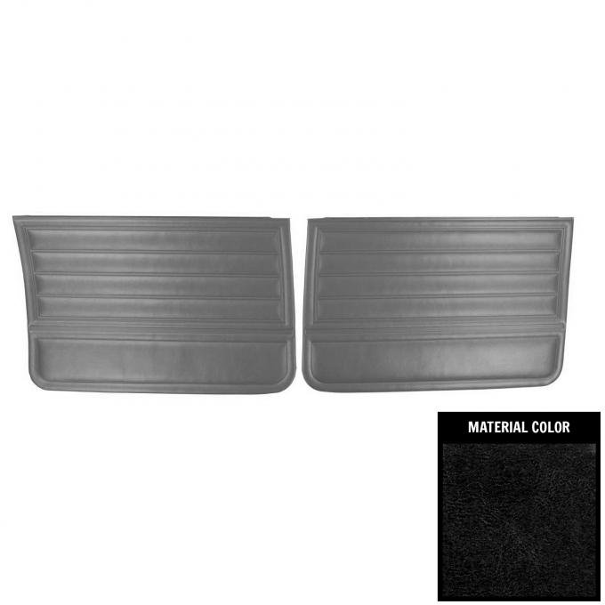 PUI Interiors 1965 Chevrolet Chevelle 4-Door Sedan/Wagon Black Front Door Panels 65AD4D10