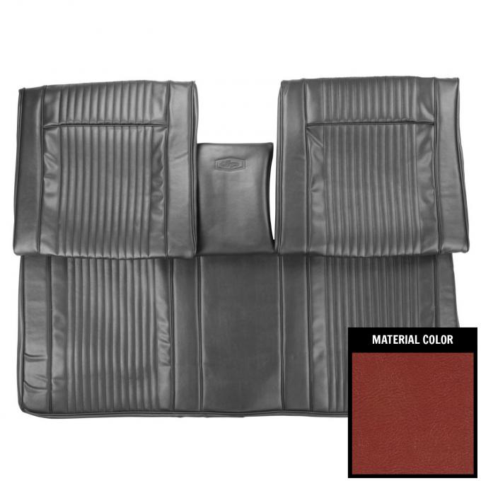 PUI Interiors 1965 Pontiac Grand Prix Hardtop Metallic Red Rear Bench Seat Cover 65PS08C