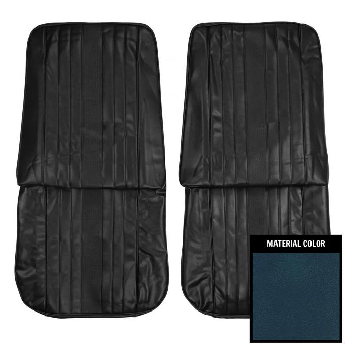 PUI Interiors 1969 Chevrolet Chevelle Dark Blue Front Bucket Seat Covers 69AS16U