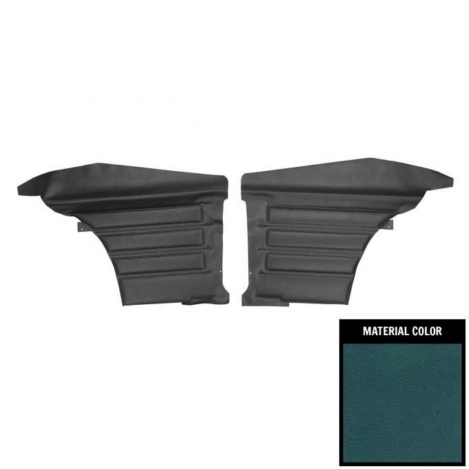 PUI Interiors 1968 Pontiac GTO/Lemans Hardtop Blue Gold Edition Rear Door Panels DO442C