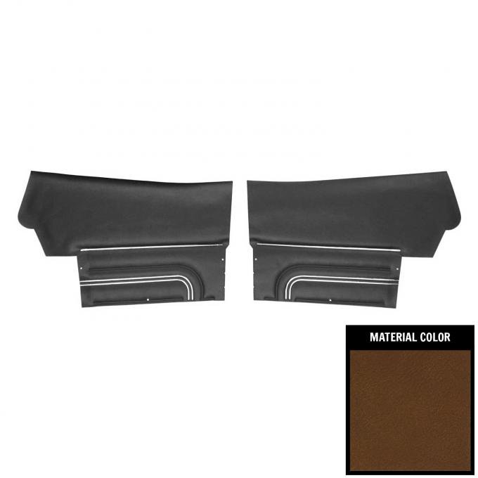 PUI Interiors 1971 Pontiac GTO/Lemans Sport Convertible Dark Saddle Rear Door Panels D471V