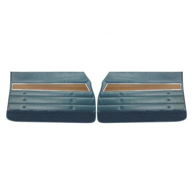 PUI Interiors 1972 Oldsmobile Cutlass "S" Blue Front Door Panels 72CD092