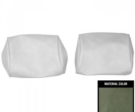 PUI Interiors 1968-1972 Chevelle/GTO/Cutlass/Skylark/Nova Lt Aqua Bench Seat Head Rest Covers 68AH02B
