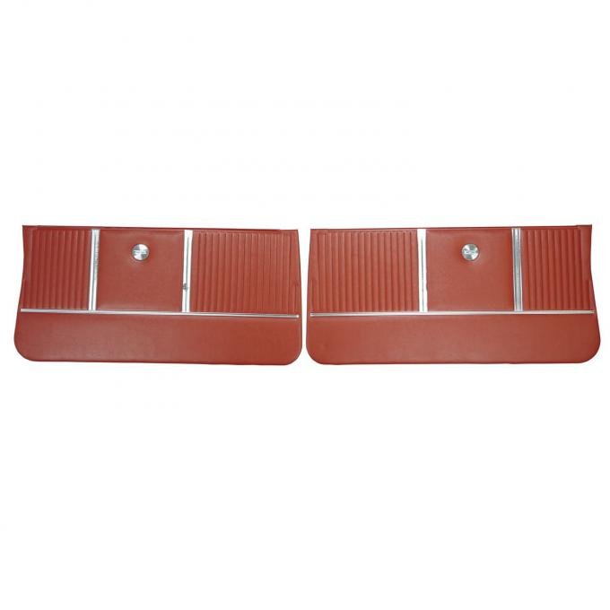 PUI Interiors 1964 Chevrolet Chevelle Pre-Assembled Red Front Door Panels PD301