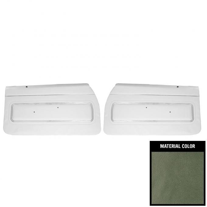 PUI Interiors 1971 GTO/LeMans Sport Pre-Assembled Platinum Jade Green Front Door Panels 71GD19-P