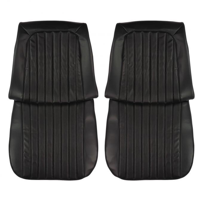 PUI Interiors 1972 Pontiac GTO/LeMans Sport Black Front Bucket Seat Covers 72GS10U