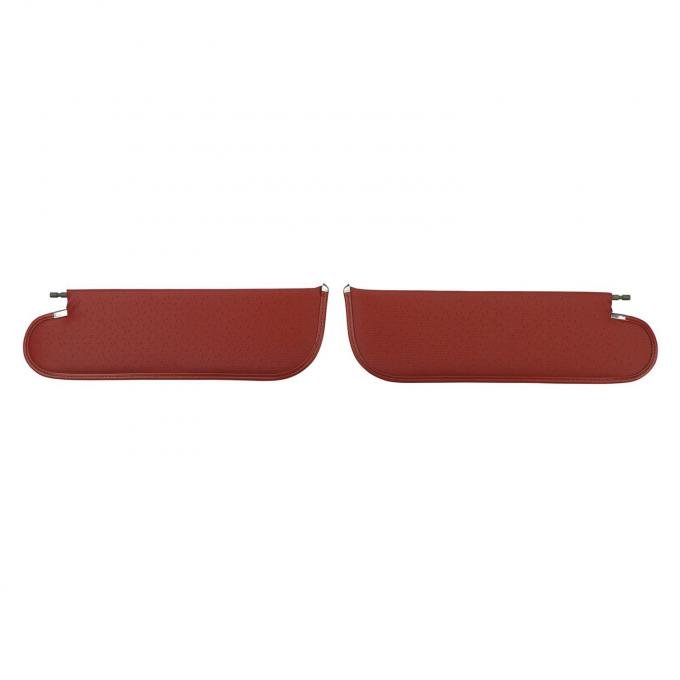 PUI Interiors 1971-1972 Chevelle/GTO/Cutlass/Skylark/Nova Dark Red Perforated Sun Visors SV6103BC