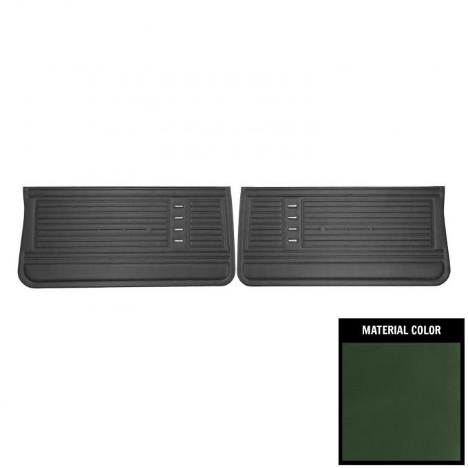 PUI Interiors 1971-1972 Chevrolet Chevelle Pre-Assembled Dark Green Front Door Panels PD247