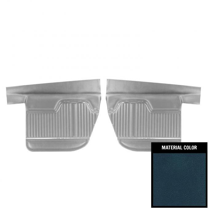 PUI Interiors 1970-1972 Chevrolet Chevelle 4-Door Hardtop/Wagon Blue Rear Door Panels 70AD4D09W