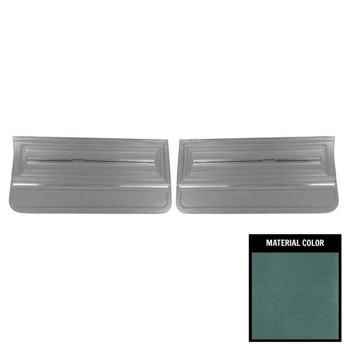 PUI Interiors 1966 Chevrolet Chevelle 2 Tone Blue Pre-Assembled Gold Edition Front Door Panels PDO287