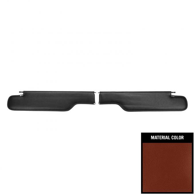 PUI Interiors 1968-1972 Chevelle/GTO/Lemans/Cutlass/Skylark Conv Sienna Brown Sun Visors SV407V