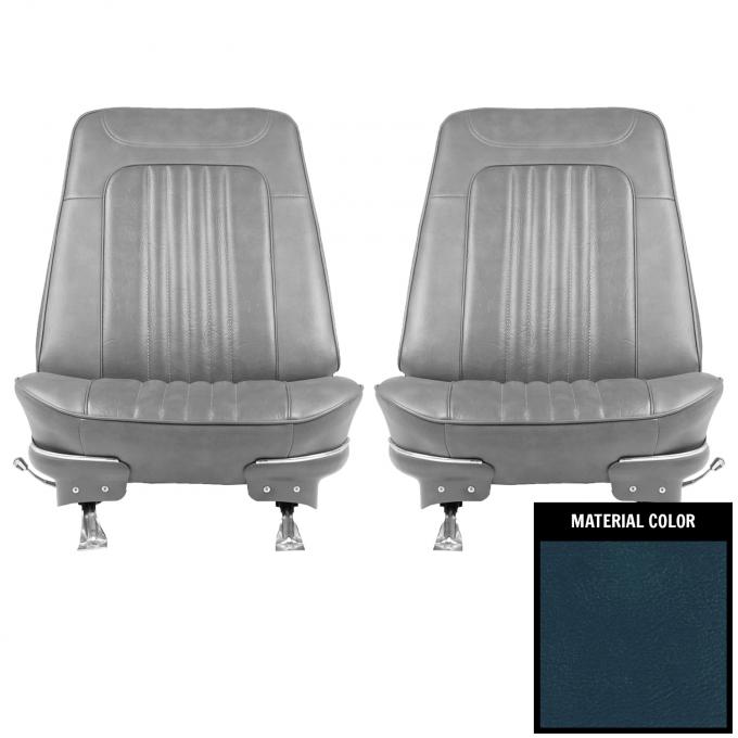 PUI Interiors 1971-1972 Chevrolet Chevelle Blue Pre-Assembled Front Bucket Seats 71AS09U-P