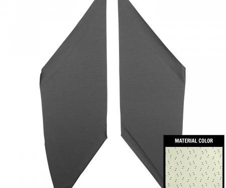 PUI Interiors 1966-1967 Pontiac GTO/Lemans White Perforated Vinyl Covered Earmuff Boards 66AHB101B