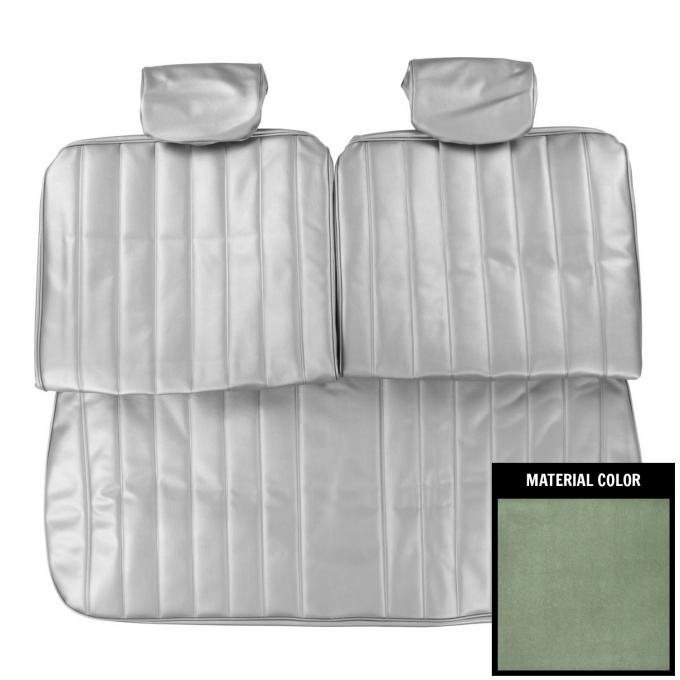 PUI Interiors 1969 Pontiac LeMans Custom Dark Metallic Green Front Bench Seat Cover 69GSLC24B