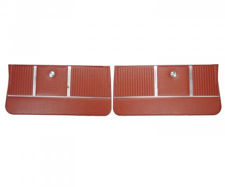 PUI Interiors 1964 Chevrolet Chevelle Pre-Assembled Red Front Door Panels PD301