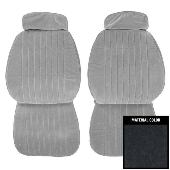 PUI Interiors 1986-1988 Chevrolet Monte Carlo Blue Cloth Front Bucket Seat Covers 86MSC03U