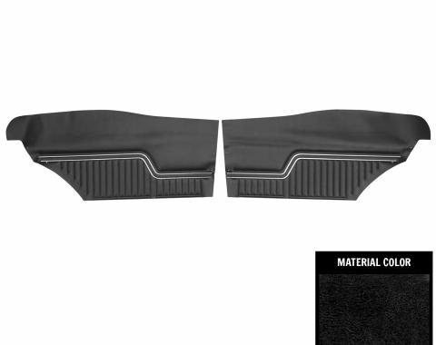 PUI Interiors 1970-1972 Chevrolet Chevelle Hardtop Black Rear Door Panels D240C