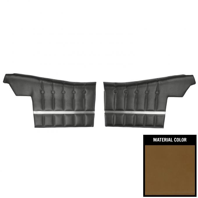 PUI Interiors 1969 Pontiac LeMans Covertible Custom Pre-Assembled Saddle Rear Door Panels 69GDLC35V-P
