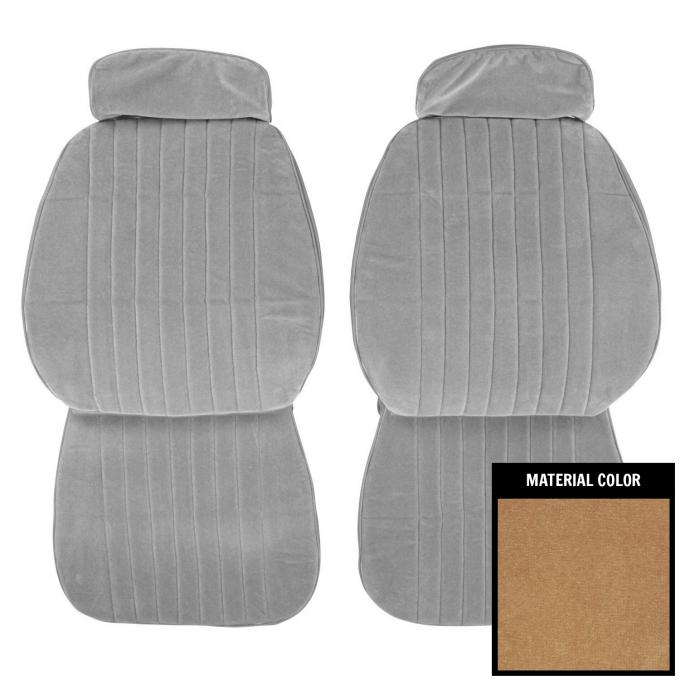 PUI Interiors 1986-1988 Chevrolet Monte Carlo Saddle Cloth Front Bucket Seat Covers 86MSC04U