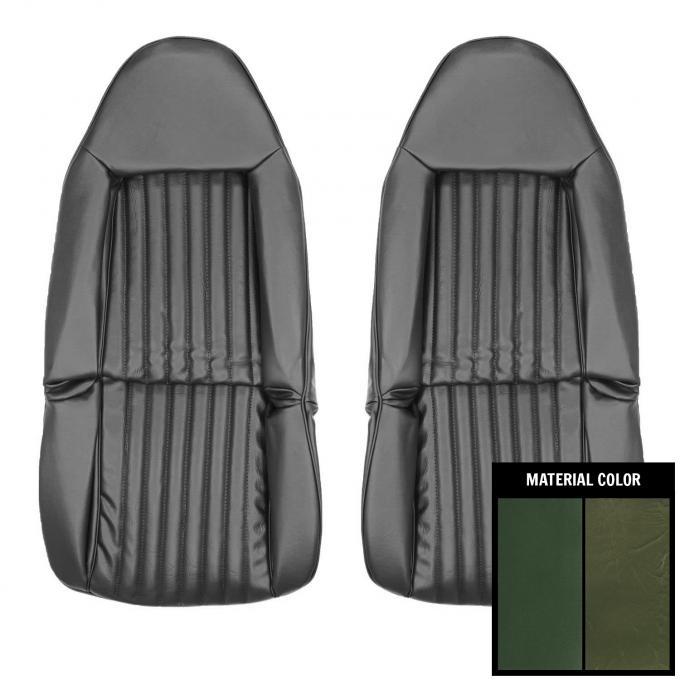 PUI Interiors 1973 Chevrolet Malibu/Laguna Dark Green Front Swivel Bucket Seat Covers 73AS25U
