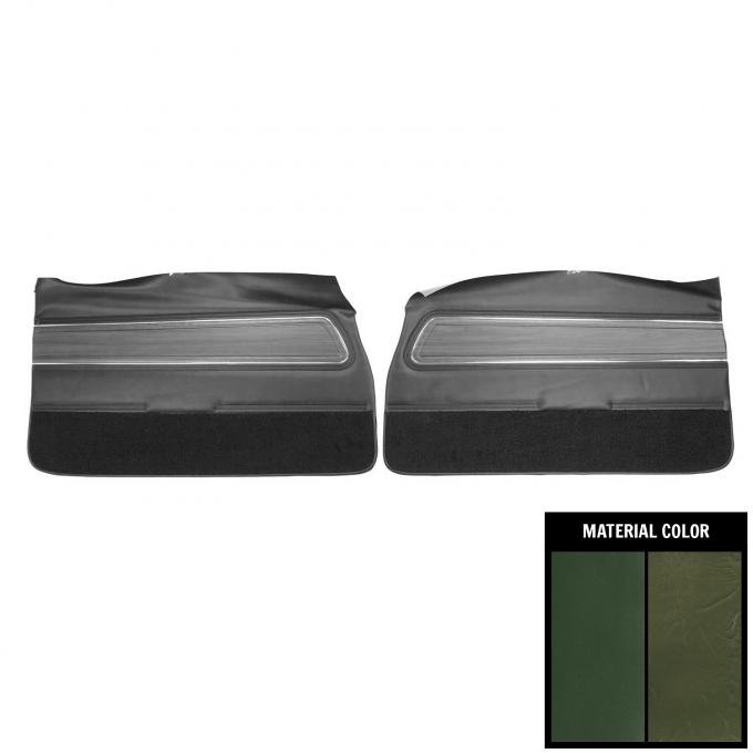PUI Interiors 1972 Oldsmobile Cutlass "S" Dark Green Front Door Panels 72CD252