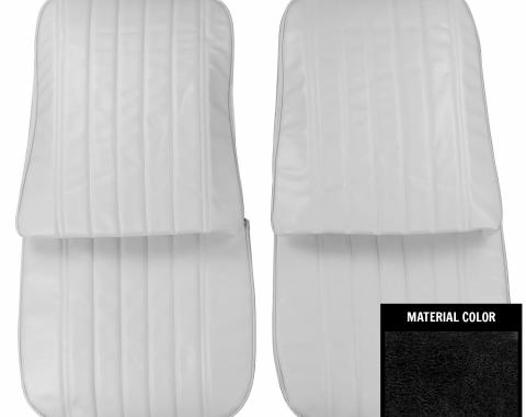 PUI Interiors 1971-1972 Chevrolet Monte Carlo Black Front Bucket Seat Covers 71MS10U