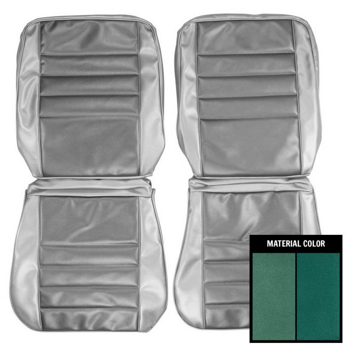 PUI Interiors 1965 Chevrolet Chevelle 2 Tone Aqua Front Bucket Seat Covers 65AS05U